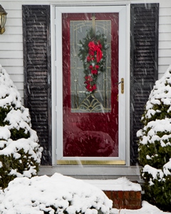 Winter storm door installation West Bend